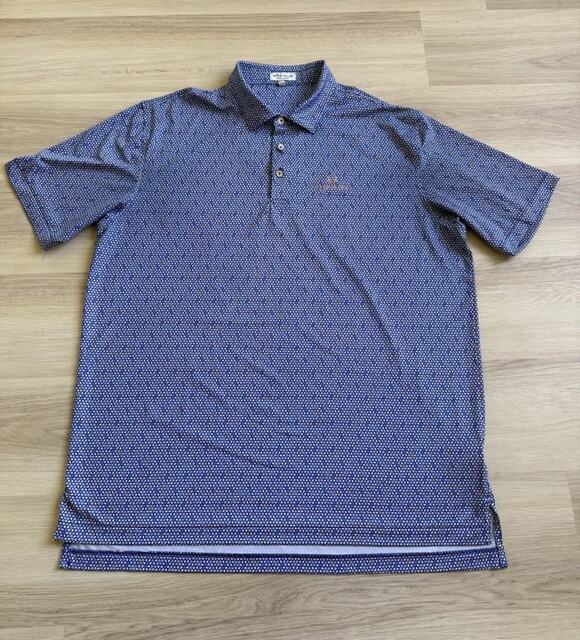 Peter Millar Other - Peter Millar Summar Comfort Polo Golf Men’s Size XL Blue Geometric Logo
